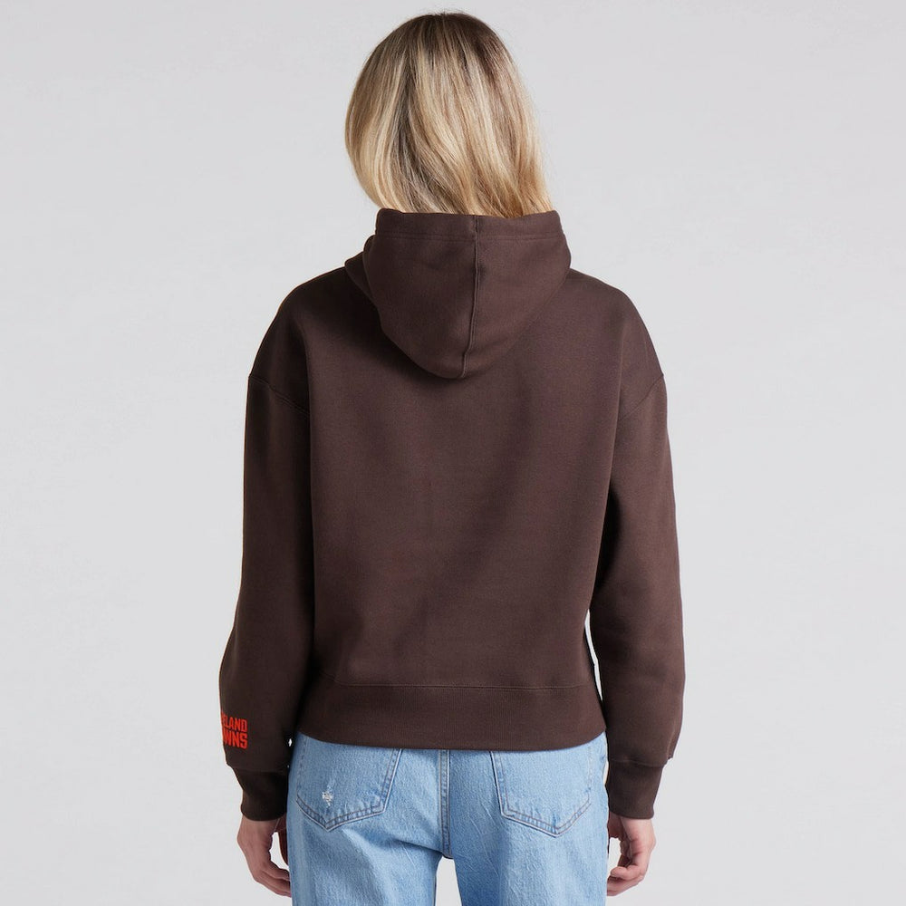 Cleveland Browns Women's Legacy Fleece Pullover Hoodie - Brown cheap