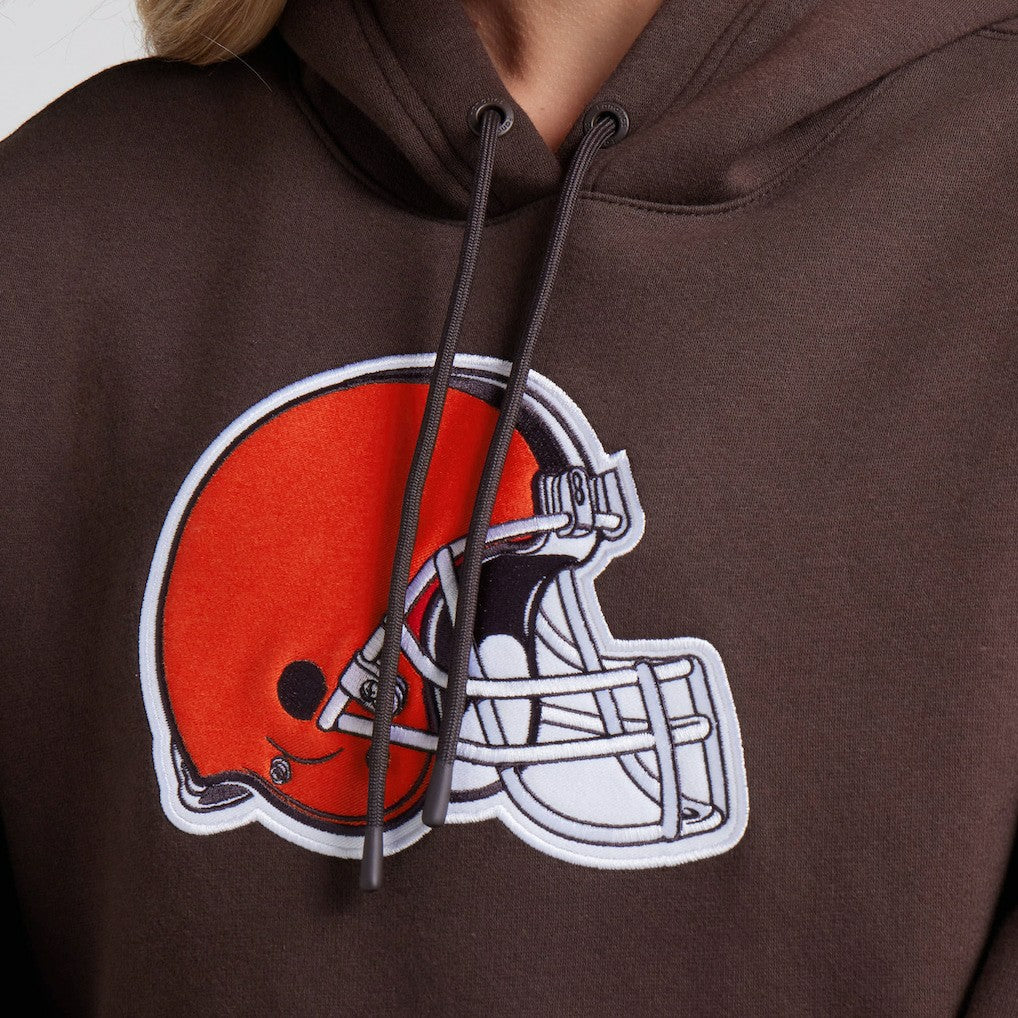 Cleveland Browns Women's Legacy Fleece Pullover Hoodie - Brown cheap