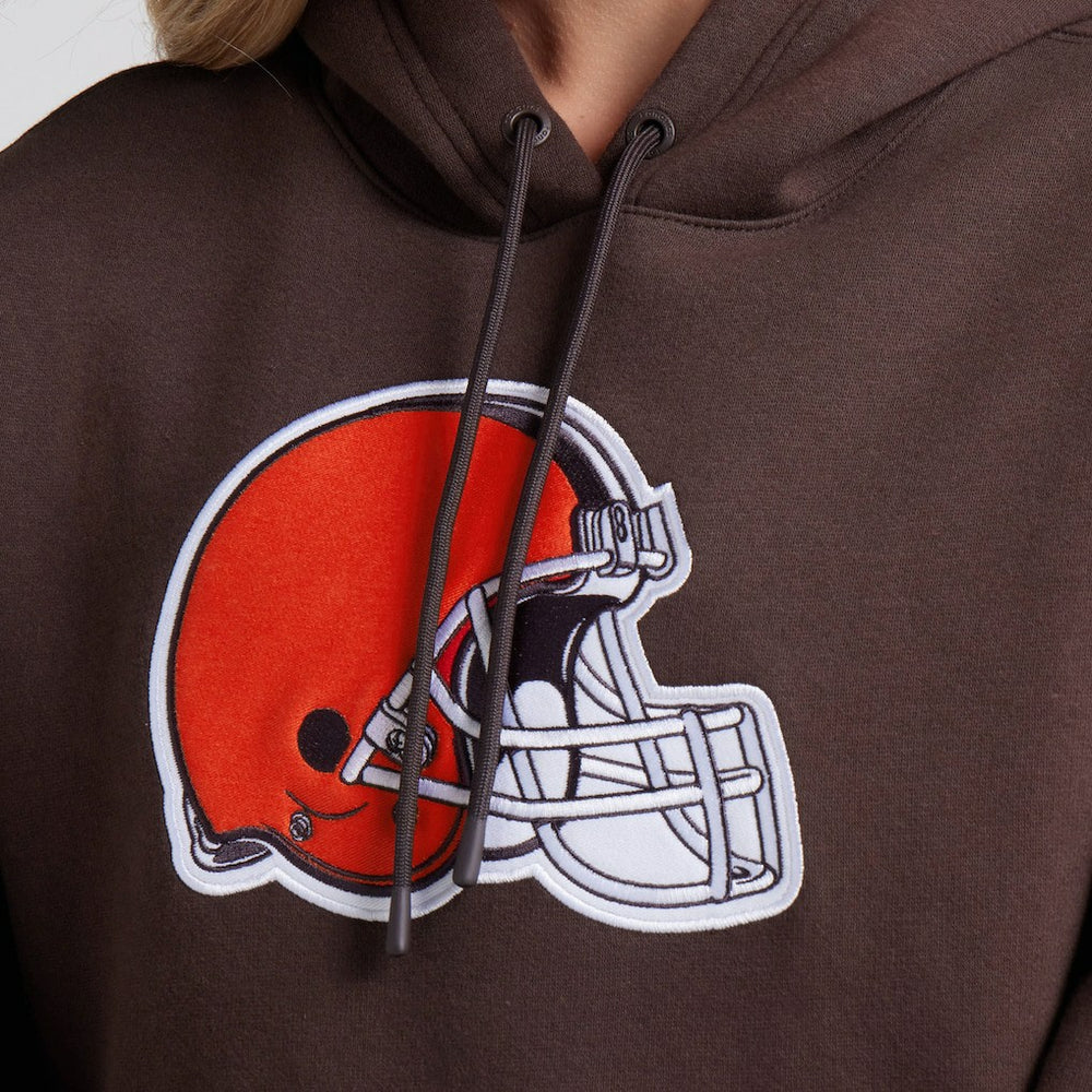 Cleveland Browns Women's Legacy Fleece Pullover Hoodie - Brown cheap