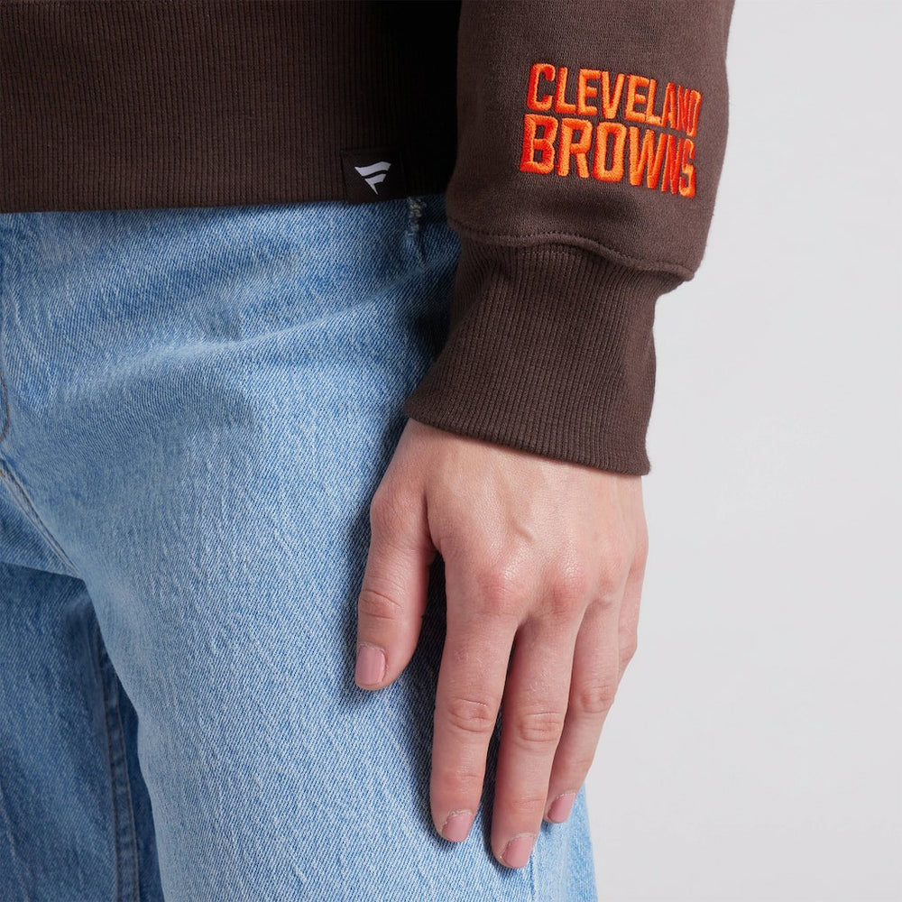 Cleveland Browns Women's Legacy Fleece Pullover Hoodie - Brown cheap