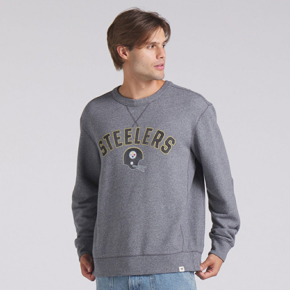 Pittsburgh Steelers Loop Terry Pullover Sweatshirt - Heather Gray sale