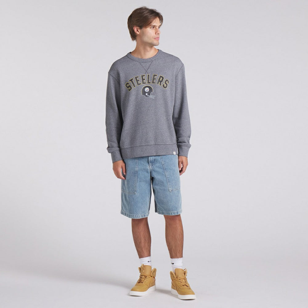 Pittsburgh Steelers Loop Terry Pullover Sweatshirt - Heather Gray sale