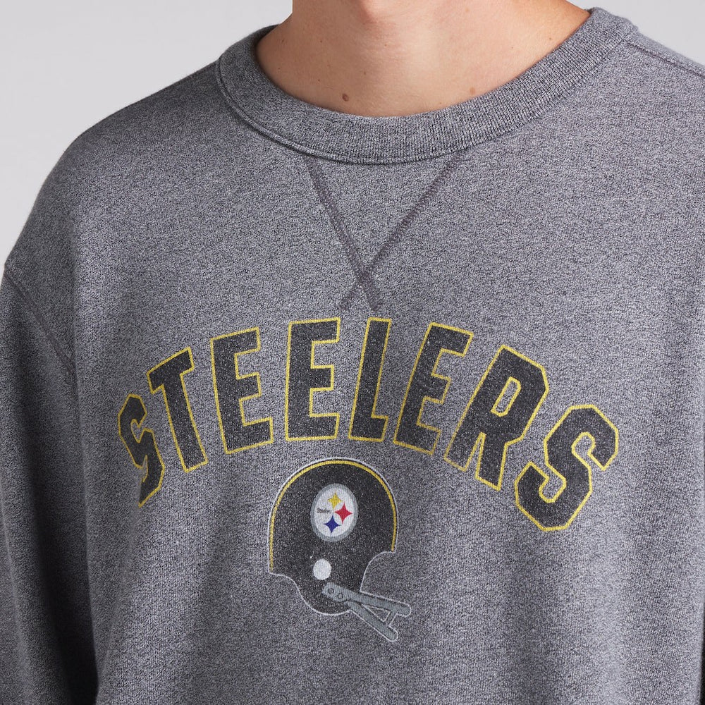 Pittsburgh Steelers Loop Terry Pullover Sweatshirt - Heather Gray sale