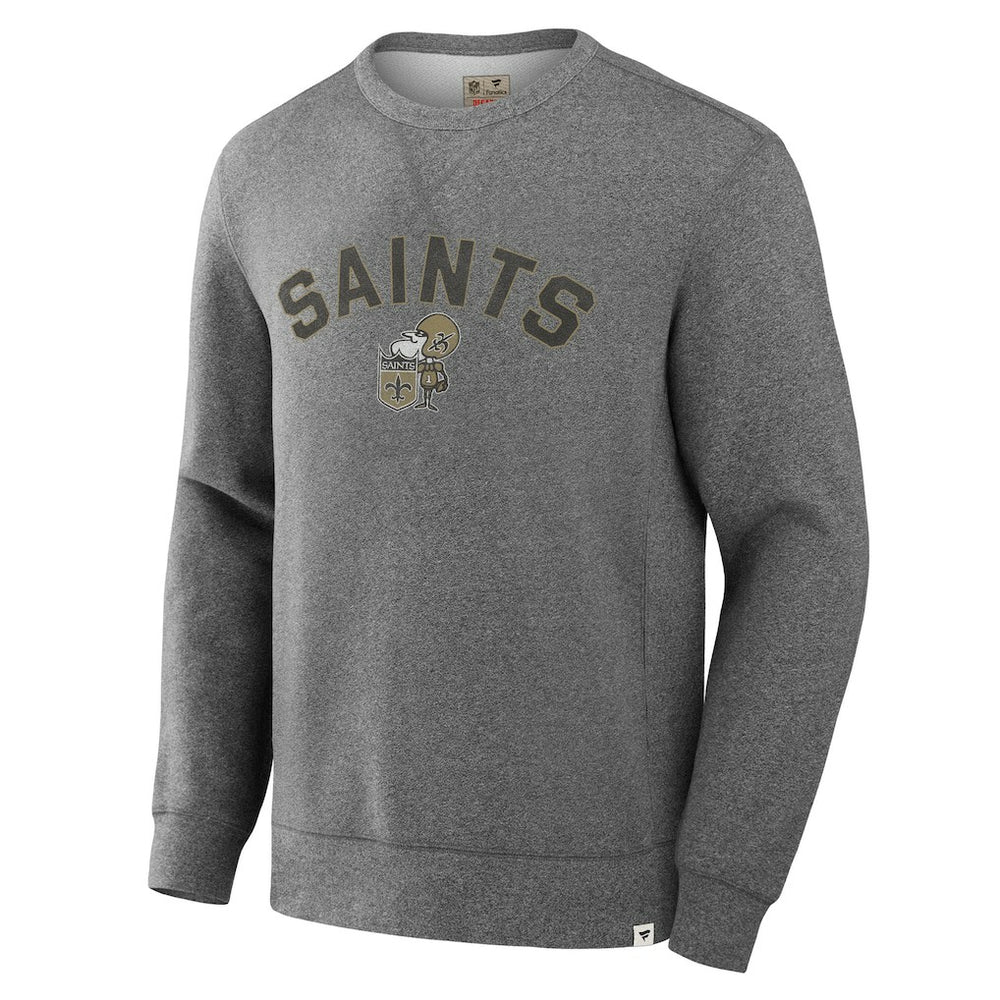 New Orleans Saints Loop Terry Pullover Sweatshirt - Heather Gray outlet