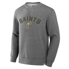 New Orleans Saints Loop Terry Pullover Sweatshirt - Heather Gray outlet
