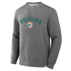 Miami Dolphins Loop Terry Pullover Sweatshirt - Heather Gray on sale