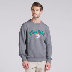 Miami Dolphins Loop Terry Pullover Sweatshirt - Heather Gray on sale
