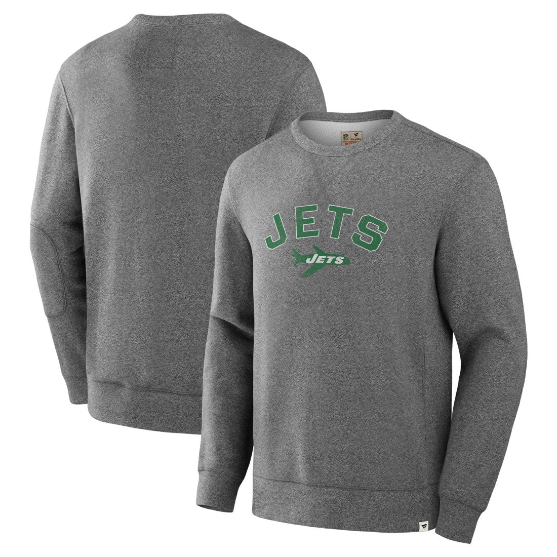 New York Jets Loop Terry Pullover Sweatshirt - Heather Gray discount
