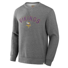 Minnesota Vikings Loop Terry Pullover Sweatshirt - Heather Gray for sale