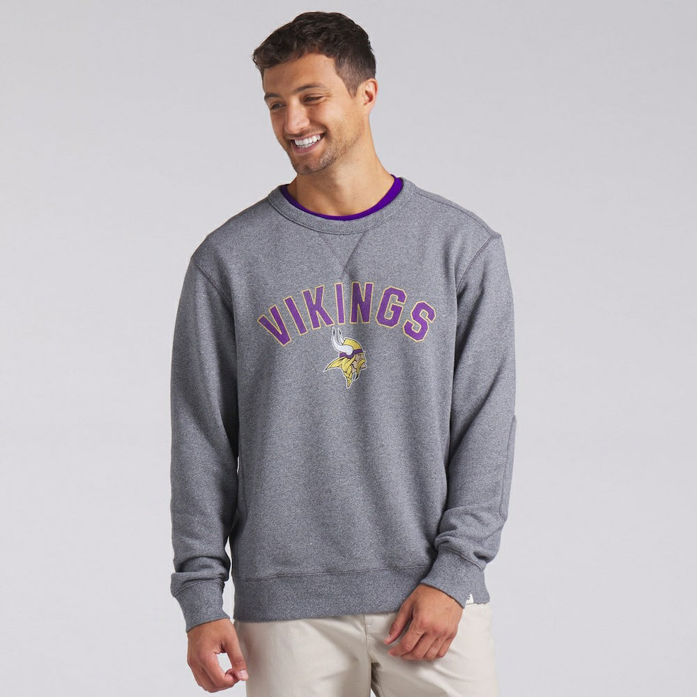 Minnesota Vikings Loop Terry Pullover Sweatshirt - Heather Gray for sale