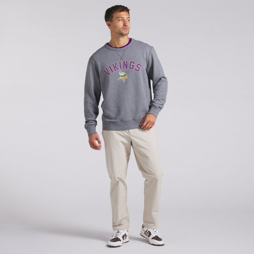 Minnesota Vikings Loop Terry Pullover Sweatshirt - Heather Gray for sale