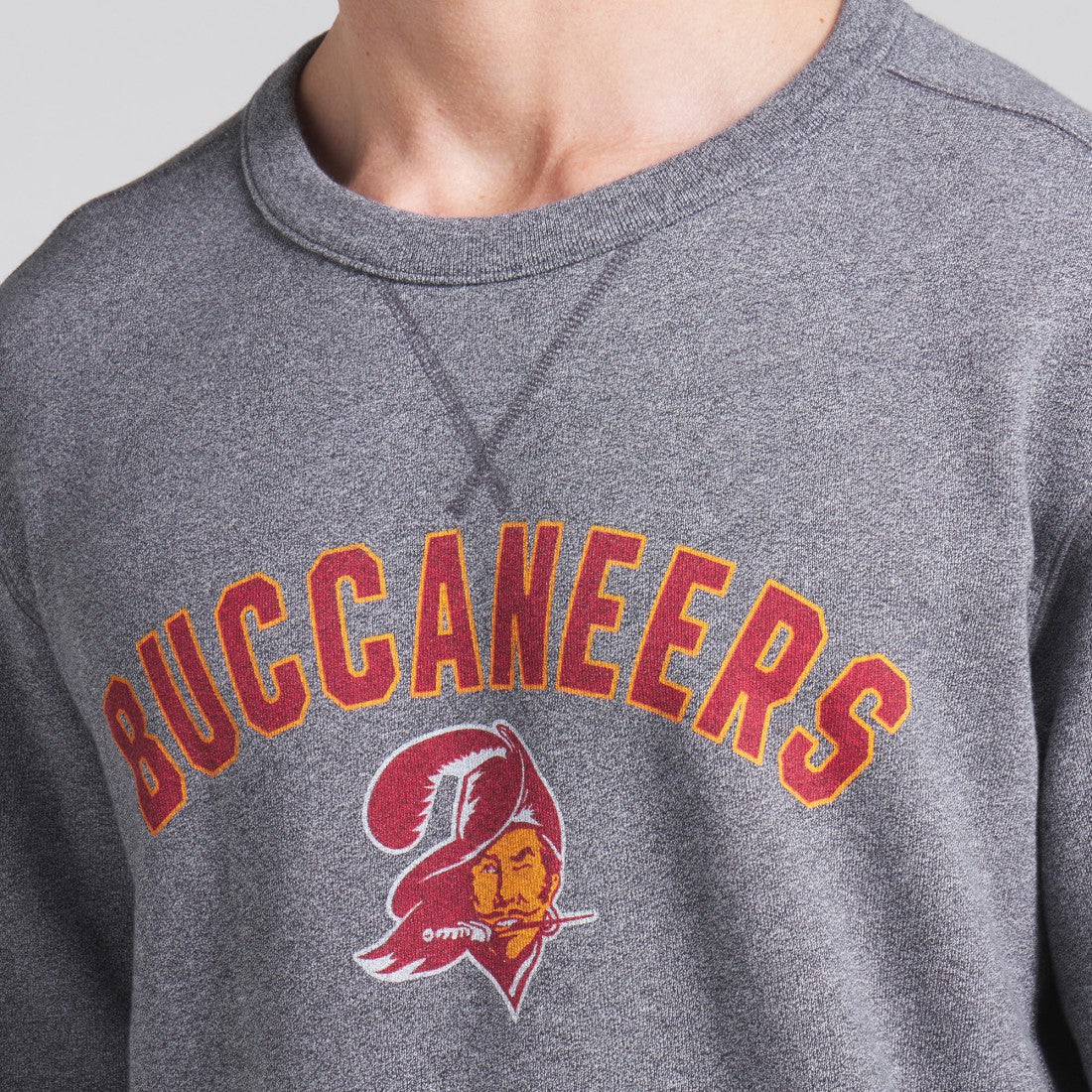 Tampa Bay Buccaneers Loop Terry Pullover Sweatshirt - Heather Gray cheap