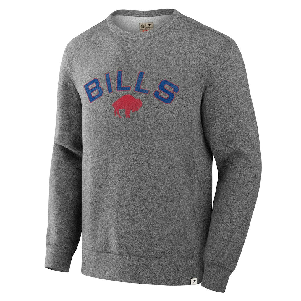 Buffalo Bills Loop Terry Pullover Sweatshirt - Heather Gray sale