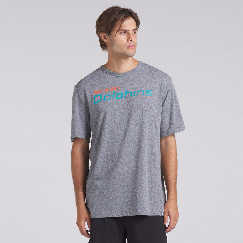 Miami Dolphins Pass Rush Tri-Blend T-Shirt - Heather Gray discount
