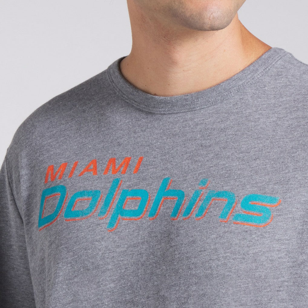 Miami Dolphins Pass Rush Tri-Blend T-Shirt - Heather Gray discount