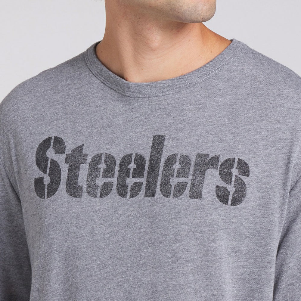Pittsburgh Steelers Pass Rush Tri-Blend T-Shirt - Heather Gray on sale