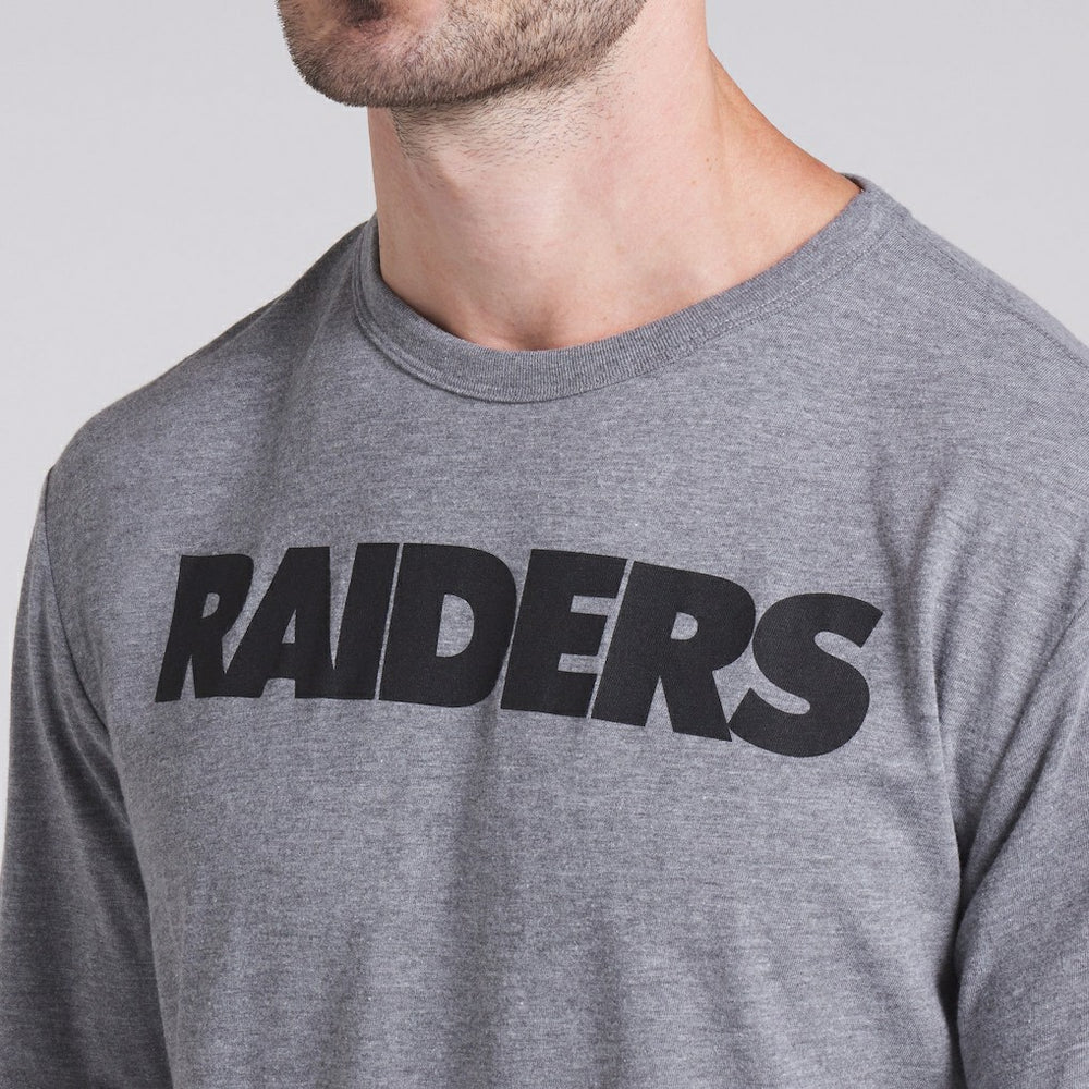 Las Vegas Raiders Pass Rush Tri-Blend T-Shirt - Heather Gray sale