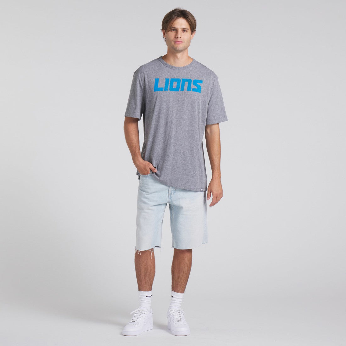 Detroit Lions Pass Rush Tri-Blend T-Shirt - Heather Gray outlet