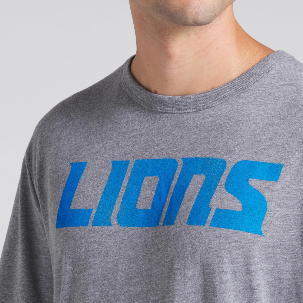 Detroit Lions Pass Rush Tri-Blend T-Shirt - Heather Gray outlet