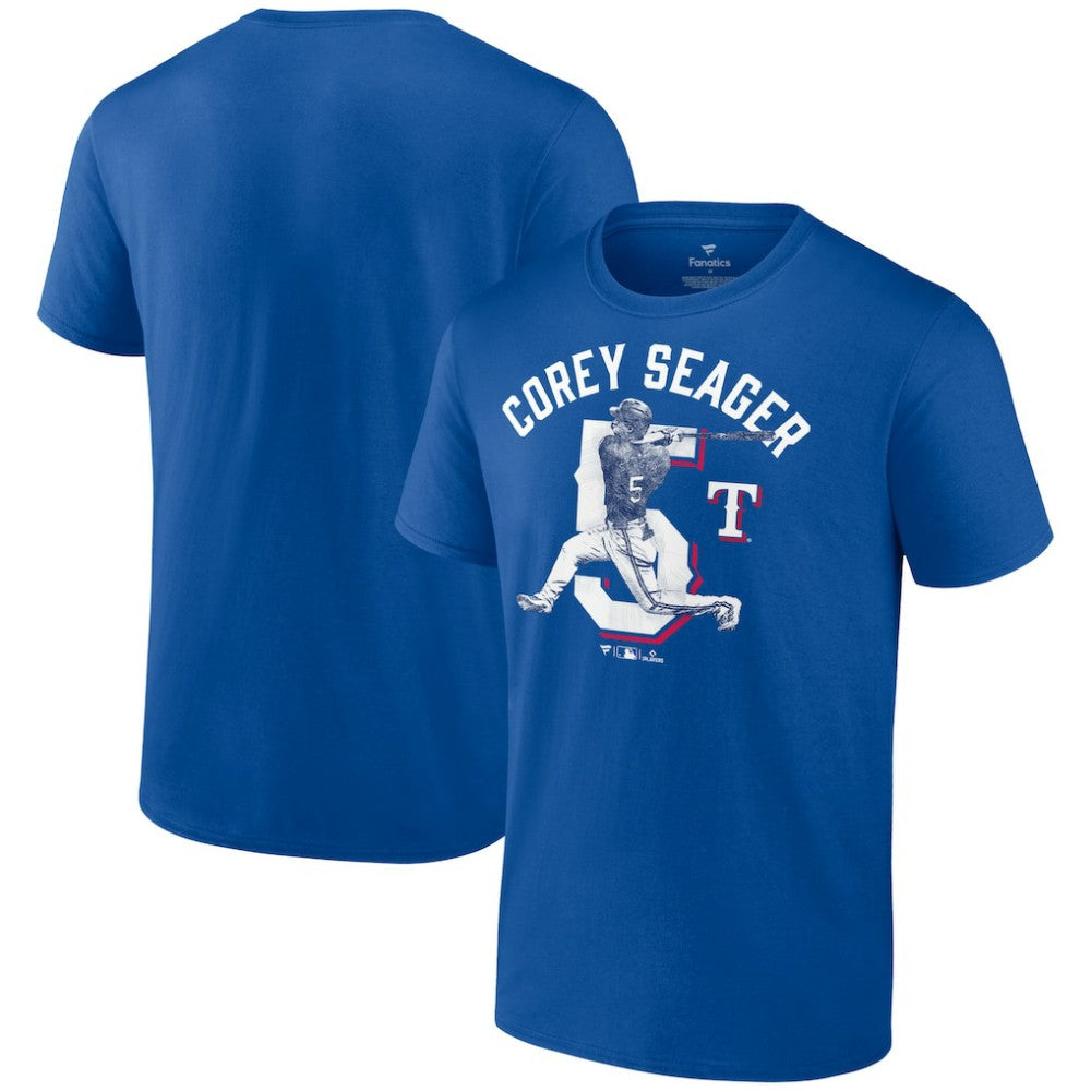 Corey Seager Texas Rangers Player Swing T-Shirt - Royal