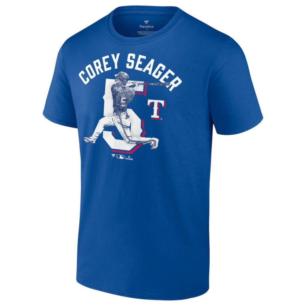 Corey Seager Texas Rangers Player Swing T-Shirt - Royal