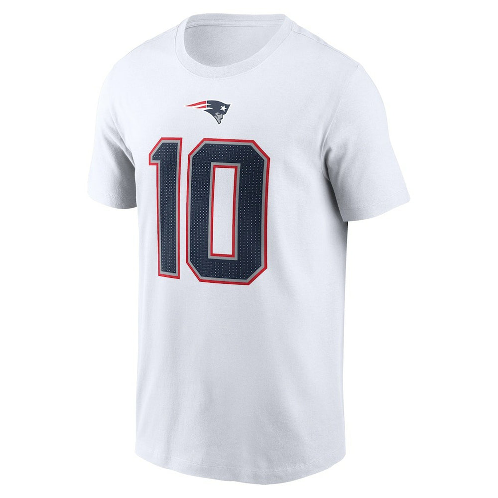 Drake Maye New England Patriots Player Name & Number T-Shirt - White | Nike discount