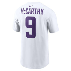 J.J. McCarthy Minnesota Vikings Player Name & Number T-Shirt - White | Nike online