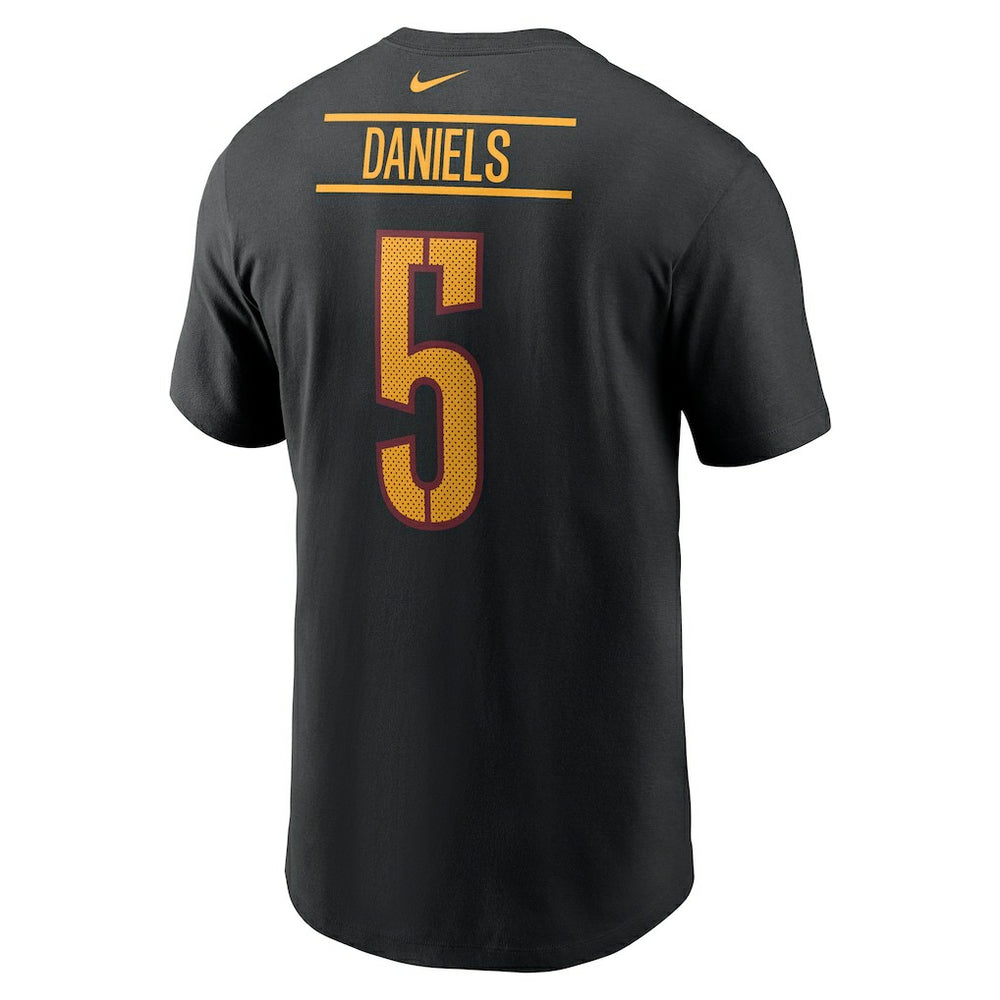 Jayden Daniels Washington Commanders Player Name & Number T-Shirt - Black | Nike for sale