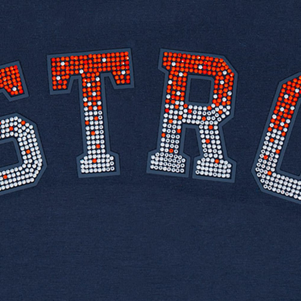 Houston Astros Pro Standard Women's Rhinestone Slim Fit T-Shirt - Navy