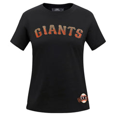 San Francisco Giants Pro Standard Women's Rhinestone Slim Fit T-Shirt - Black