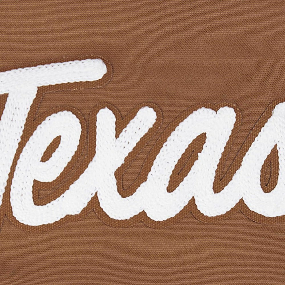 Texas Rangers Pro Standard Women's Paint The City Pullover Cropped Sweatshirt - Brown