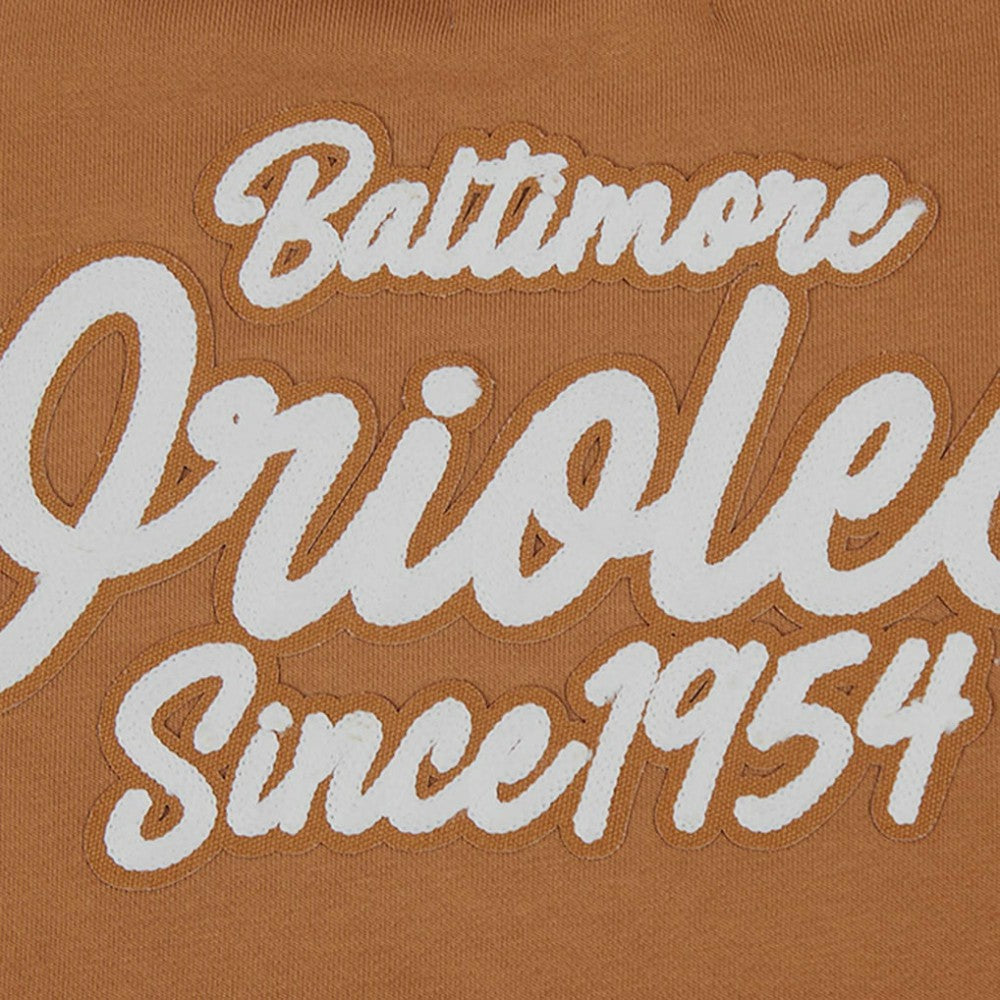 Baltimore Orioles Pro Standard Women's Paint The City Pullover Cropped Sweatshirt - Brown