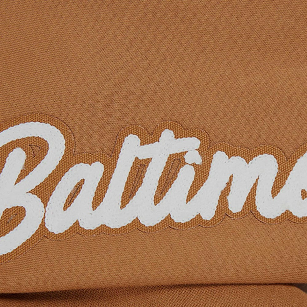 Baltimore Orioles Pro Standard Women's Paint The City Pullover Cropped Sweatshirt - Brown
