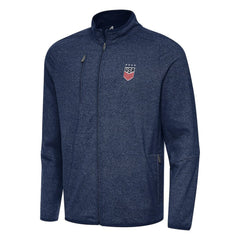 USWNT Antigua Hold-Up Tri-Blend Full-Zip Jacket - Heather Navy outlet