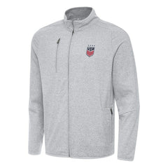 USWNT Antigua Hold-Up Tri-Blend Full-Zip Jacket - Heather Gray discount