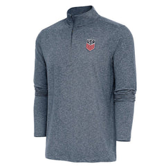 USMNT Antigua Hunk Quarter-Zip Top - Heather Navy shop