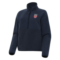 USMNT Antigua Women's Figure Quarter-Zip Jacket - Navy cheap