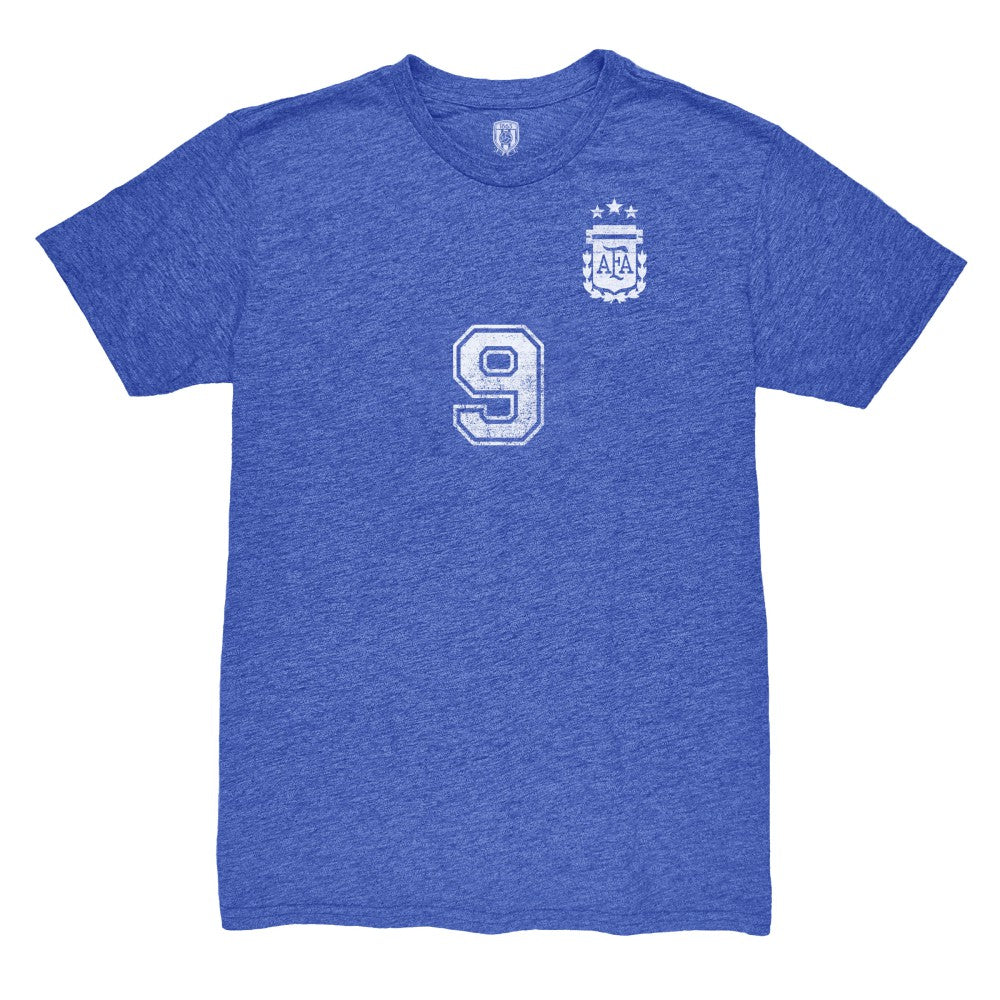 Julián Álvarez Argentina National Team 1863FC Retro Name & Number Tri-Blend T-Shirt - Blue cheap