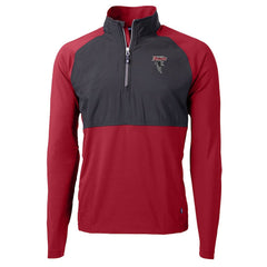 Atlanta Falcons Cutter & Buck Adapt Eco Knit Hybrid Recycled Raglan DryTec Quarter-Zip Top - Red outlet