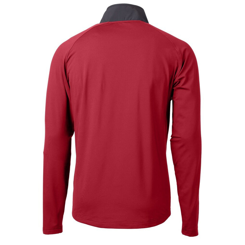 Atlanta Falcons Cutter & Buck Adapt Eco Knit Hybrid Recycled Raglan DryTec Quarter-Zip Top - Red outlet