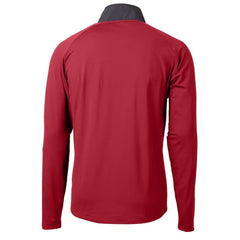 Atlanta Falcons Cutter & Buck Adapt Eco Knit Hybrid Recycled Raglan DryTec Quarter-Zip Top - Red outlet