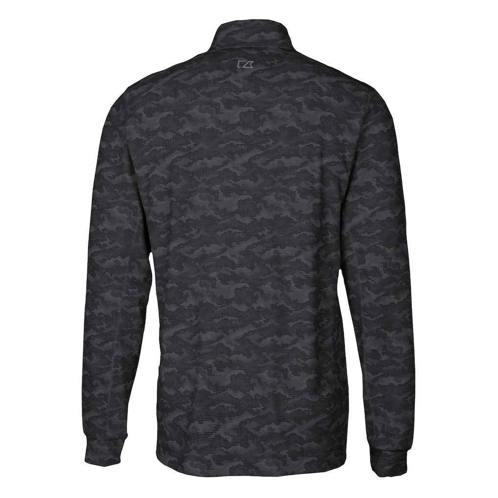 Carolina Panthers Cutter & Buck Traverse Camo Print Stretch DryTec Quarter-Zip Top - Black for sale