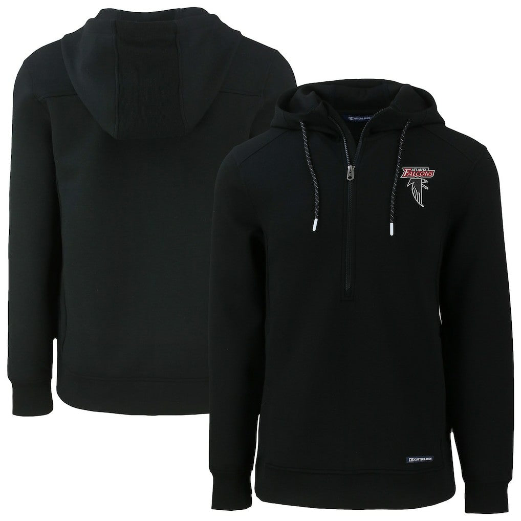 Atlanta Falcons Cutter & Buck Roam Eco Recycled Half-Zip Hoodie - Black online
