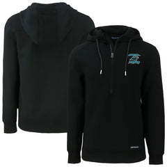 Carolina Panthers Cutter & Buck Roam Eco Recycled Half-Zip Hoodie - Black discount