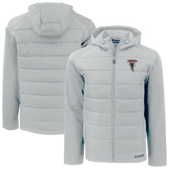 Atlanta Falcons Cutter & Buck Evoke Hybrid Eco Softshell Recycled Full-Zip Hoodie Jacket - Light Gray outlet