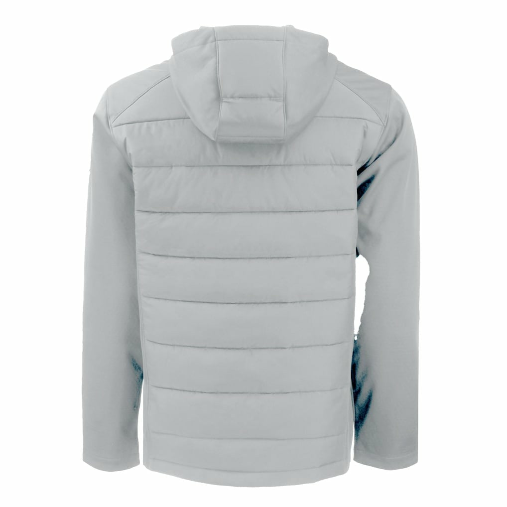 Atlanta Falcons Cutter & Buck Evoke Hybrid Eco Softshell Recycled Full-Zip Hoodie Jacket - Light Gray outlet