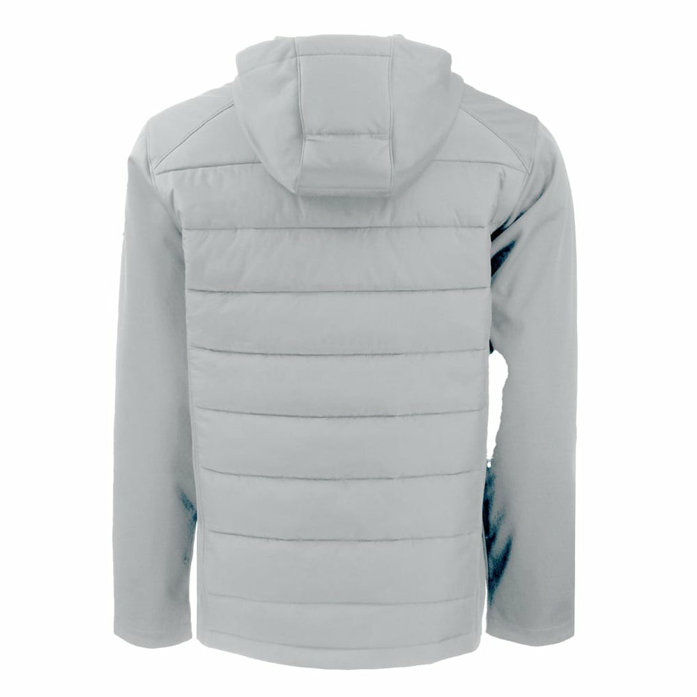 Atlanta Falcons Cutter & Buck Evoke Hybrid Eco Softshell Recycled Full-Zip Hoodie Jacket - Light Gray outlet