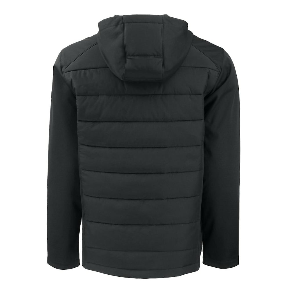 Atlanta Falcons Cutter & Buck Evoke Hybrid Eco Softshell Recycled Full-Zip Hoodie Jacket - Black for sale