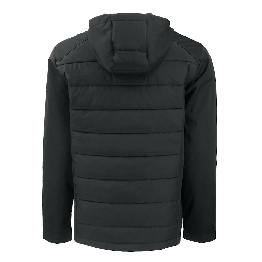 Carolina Panthers Cutter & Buck Evoke Hybrid Eco Softshell Recycled Full-Zip Hoodie Jacket - Black cheap