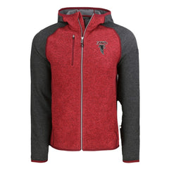 Atlanta Falcons Cutter & Buck Mainsail Hoodie Raglan Full-Zip Jacket - Heather Red discount